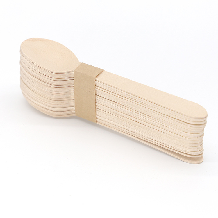 Cucharas desechables de madera para sopa de bambú, cucharas de cocina, cucharillas de cocina, soporte para cubiertos de viaje, 100% Natural, precio de fábrica, 1000 Uds.