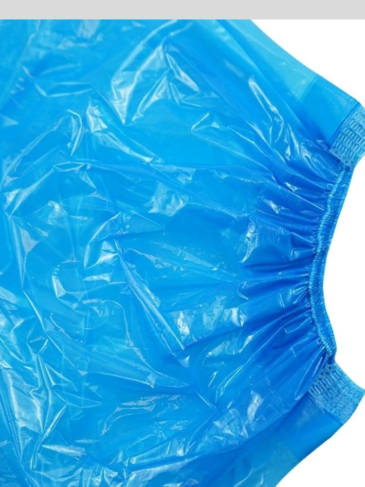 100 manguitos desechables de plástico para brazos, protectores impermeables con extremo elástico, color azul para protección de brazos