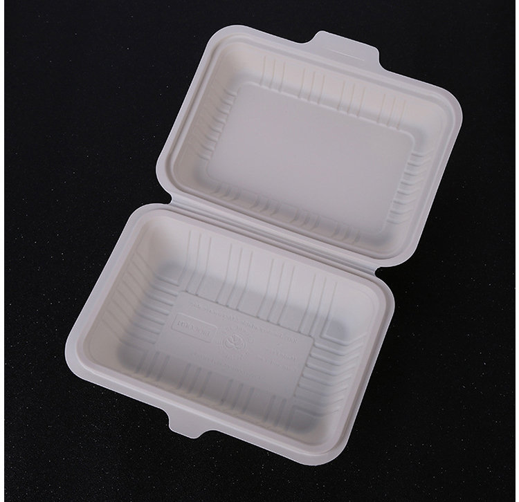 Envasado de alimentos plástico compostable biodegradable de la caja de la comida de la maicena del almidón de maíz