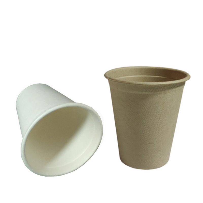 Tazas de café compostables biodegradables disponibles de la bebida caliente del vajilla de la caña de azúcar