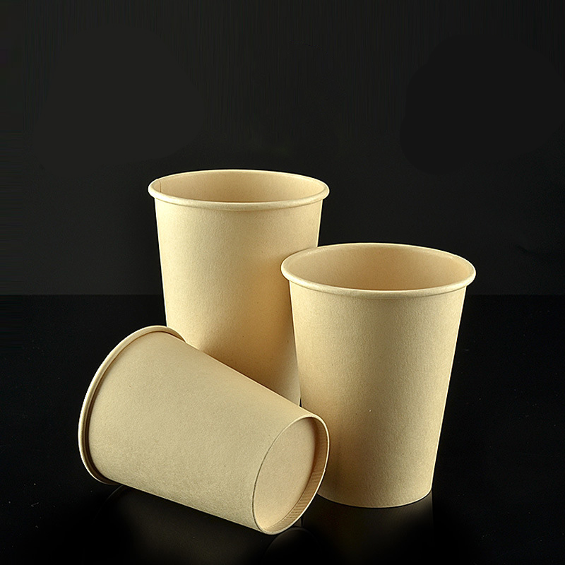 Taza de papel de bambú disponible biodegradable de la cartulina del café de la capa del PLA de la pulpa de la fibra