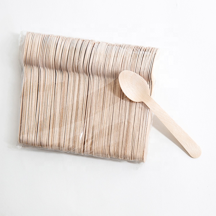 Cucharas desechables de madera para sopa de bambú, cucharas de cocina, cucharillas de cocina, soporte para cubiertos de viaje, 100% Natural, precio de fábrica, 1000 Uds.