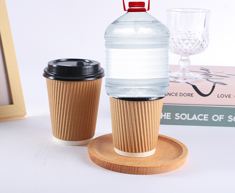 Taza de papel de té de 9oz, 10oz y 14oz, desechable, biodegradable, compostable, impreso en aduana, bebidas frías y calientes, jugo, tazas de café