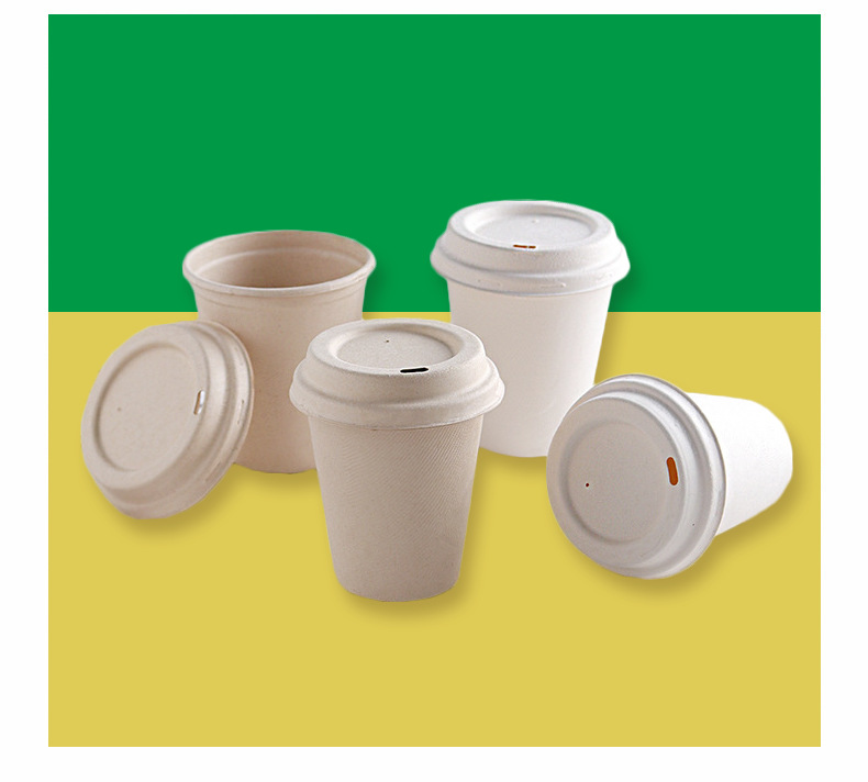 Tazas de café compostables biodegradables disponibles de la bebida caliente del vajilla de la caña de azúcar