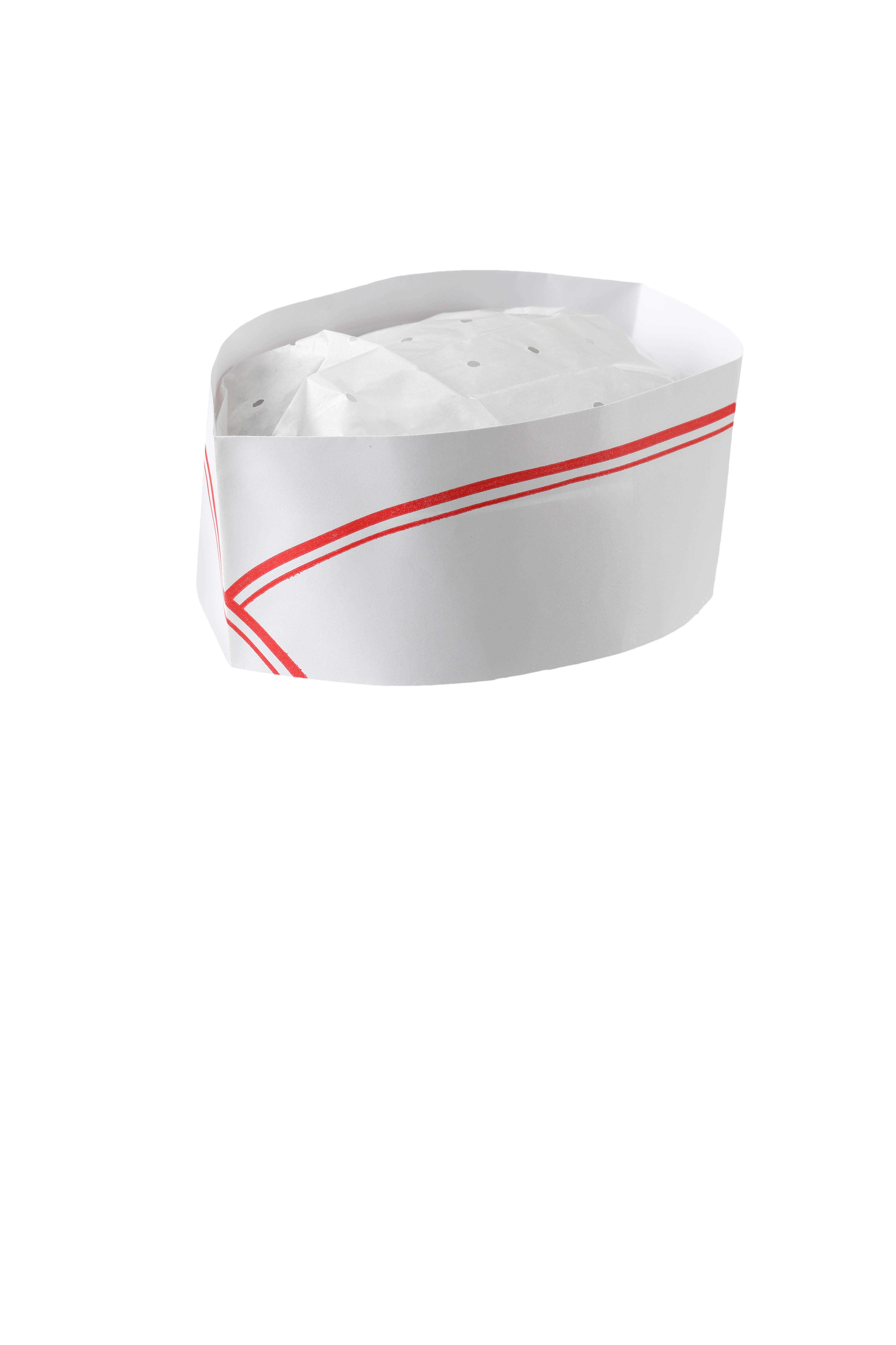 Juego de gorro de chef de papel desechable Gorro de chef de cocina ajustable para restaurantes de comida, refrescos, cocina casera, escuela, clases, equipo de catering o fiesta de cumpleaños Blanco-rojo